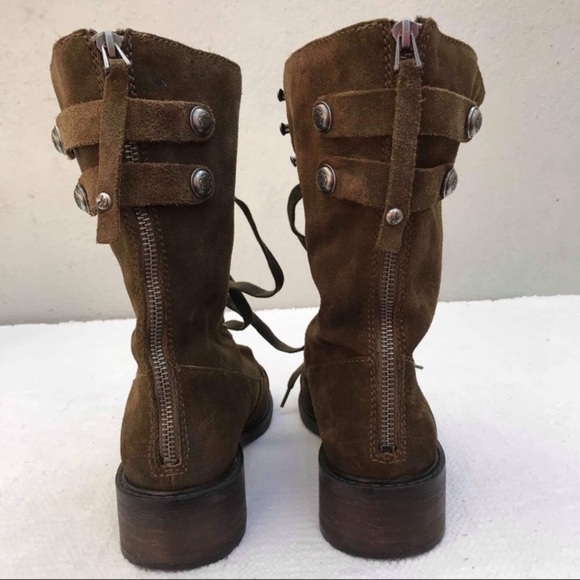 Sam Edelman Brian Suede Combat Boots- 9 - Picture 5 of 14